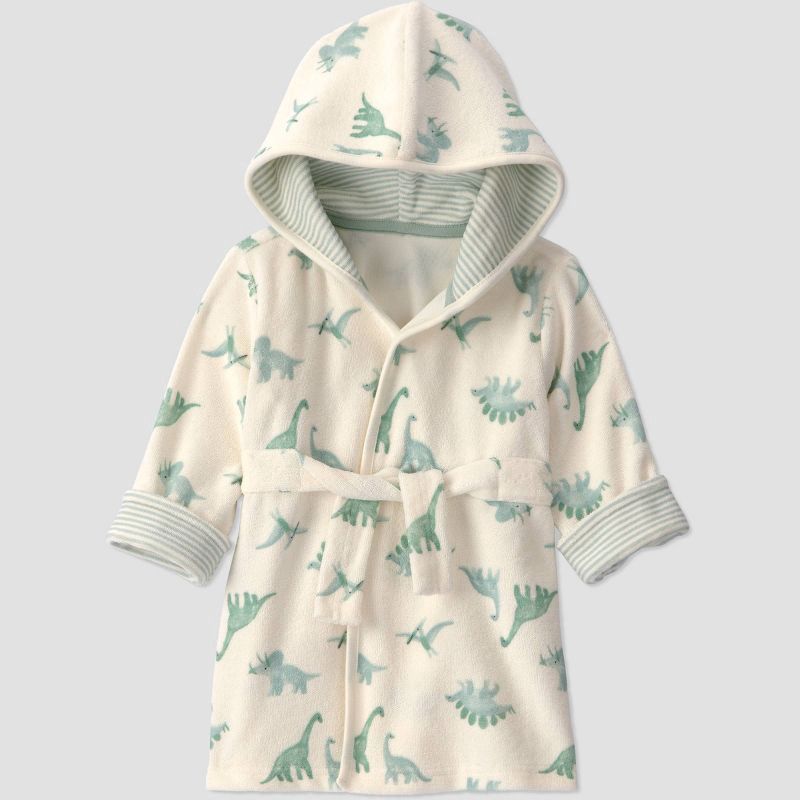 slide 1 of 4, Carter's Just One You® Baby Bath Robe - Green Dino, 1 ct