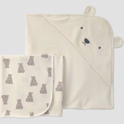Carter's Just One You® Baby 2pk Hooded Towel - Brown Bear