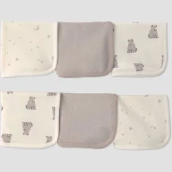 Carter's Just One You® Baby 6pk Washcloth - Brown Bear