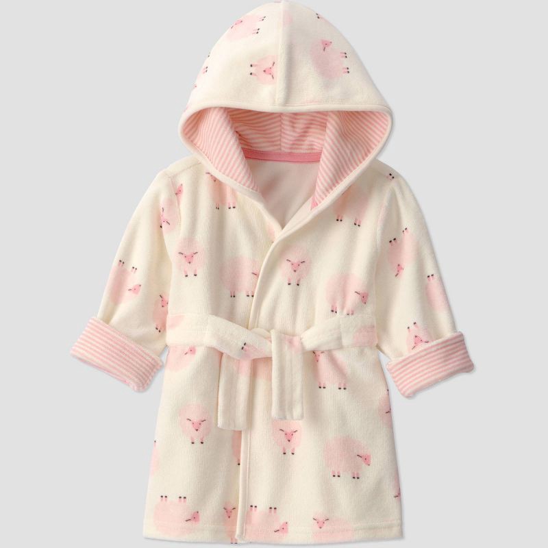 slide 1 of 4, Carter's Just One You® Baby Bath Robe - Pink Lamb, 1 ct