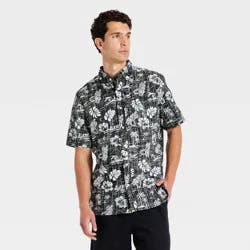 Goodfellow & Co x Reyn Spooner Men's Short Sleeve Famous Button-Down Shirt - Goodfellow & Co™ x Reyn Spooner Black L