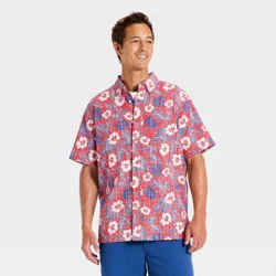 Goodfellow & Co x Reyn Spooner Men's Short Sleeve Button-Down Shirt - Goodfellow & Co™ x Reyn Spooner Red/White/Blue L