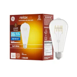 GE Household Lighting 2pk HD Relax ST19 Loop Filament