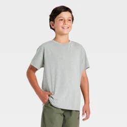 Boys' Short Sleeve Active T-Shirt - All In Motion™ Dark Olive Green L