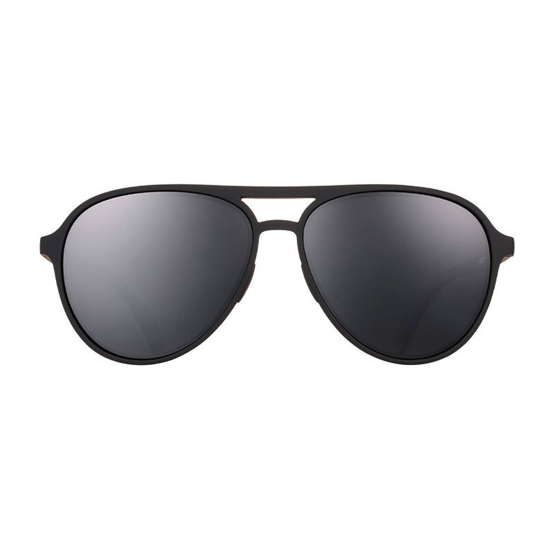 slide 1 of 4, goodr Operation Blackout Mach G Aviator Sunglasses - Black, 1 ct
