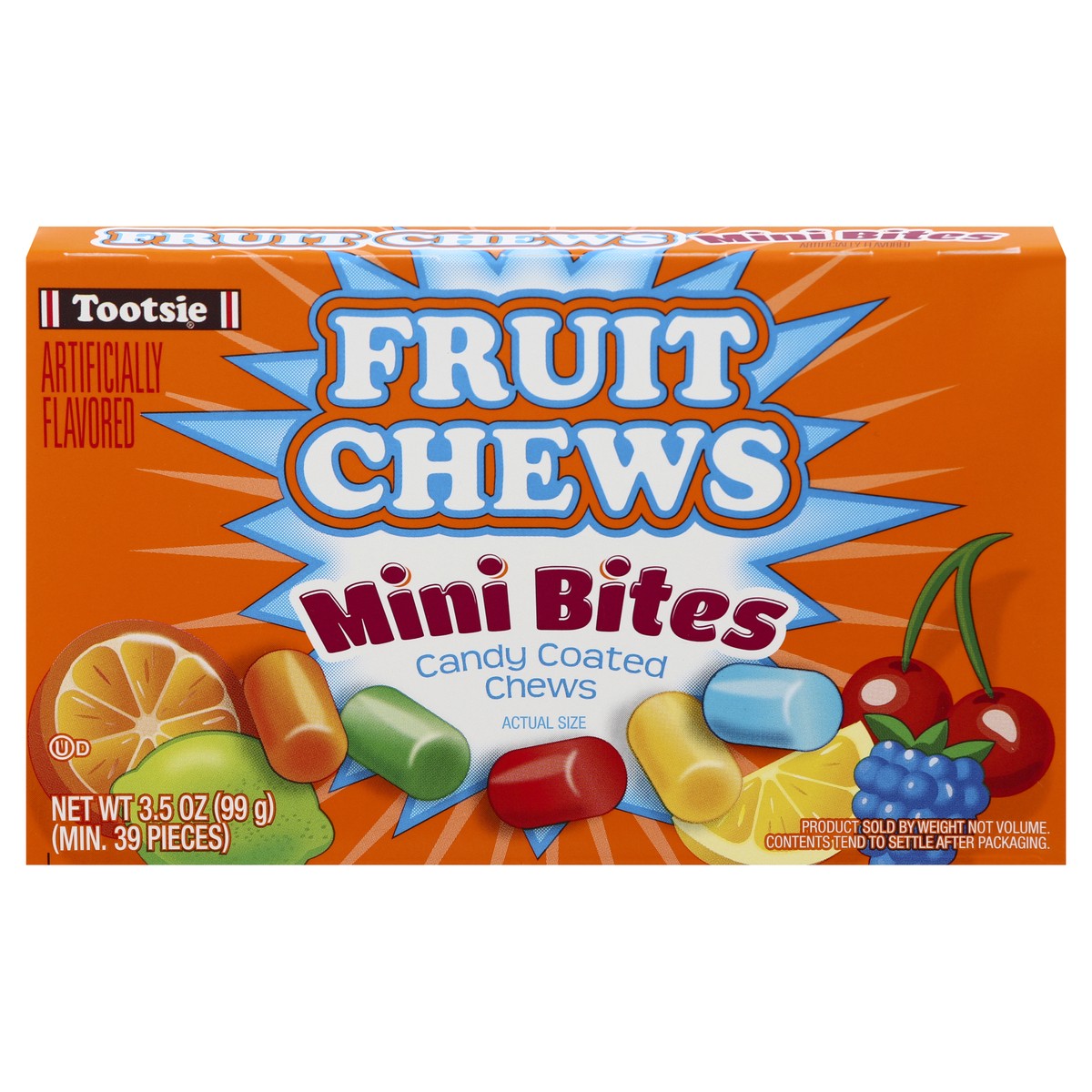 slide 1 of 10, Tootsie Roll Fruit Chews Mini Bites Theatre Box, 3.5 oz