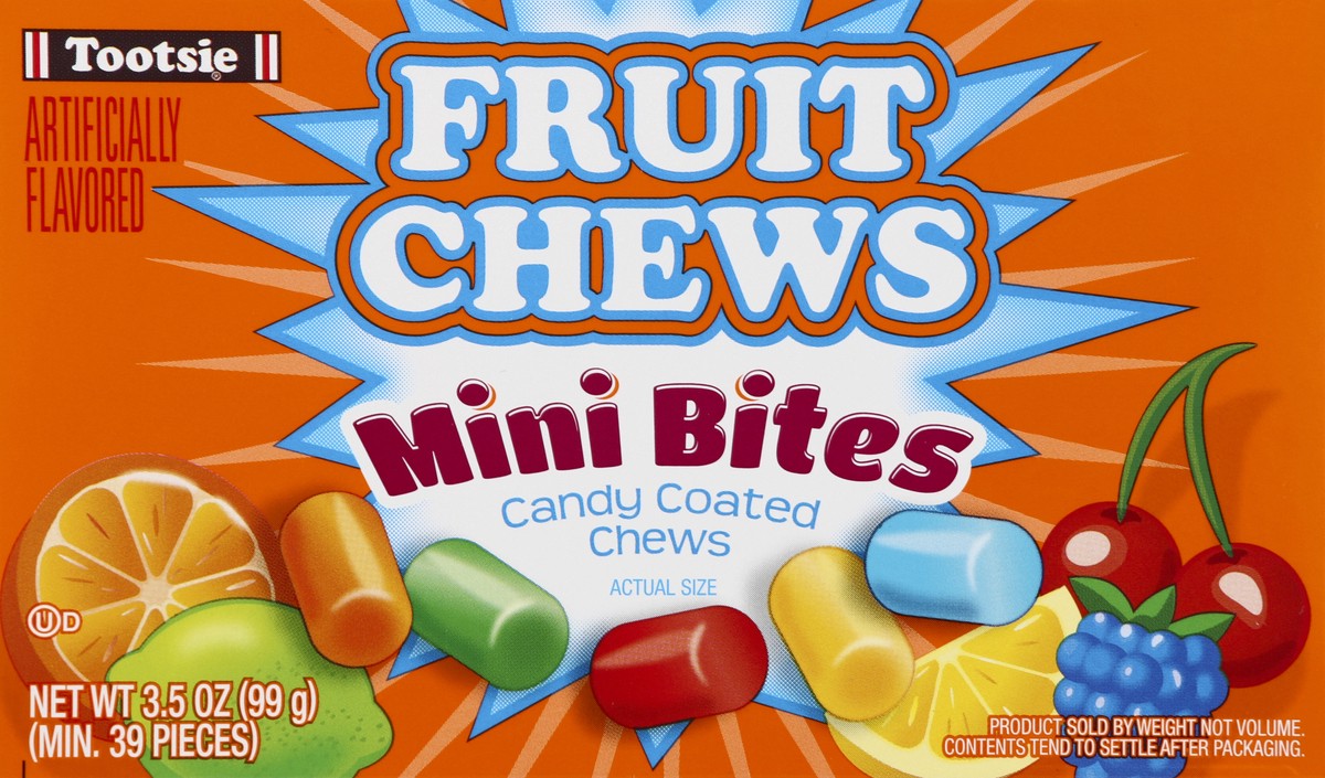 slide 9 of 10, Tootsie Roll Fruit Chews Mini Bites Theatre Box, 3.5 oz