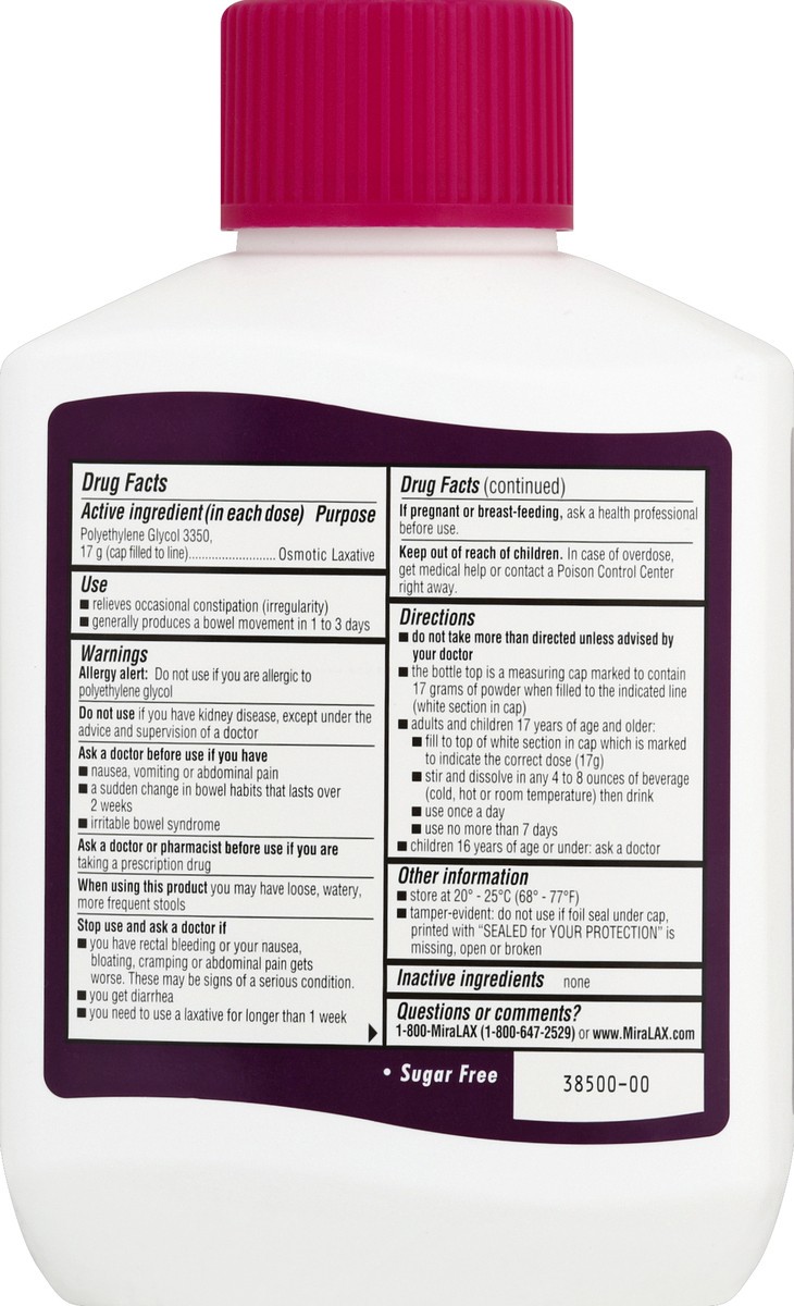 slide 6 of 6, MiraLax Osmotic Laxative 21.5 oz, 21.5 oz