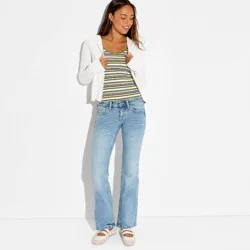 Women's Low-Rise Baby Bootcut Pants - Wild Fable™ Light Blue 00