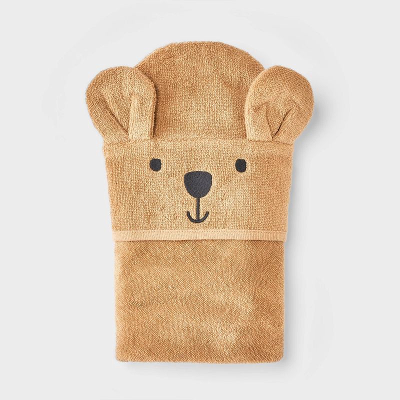 slide 1 of 3, Baby hooded Bath Towel - Cloud Island™ Brown Bear, 1 ct