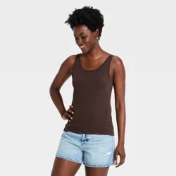 Women's Iconic Scoop Neck Tank Top - Universal Thread™ Brown S