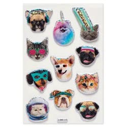 American Greetings Entertainment Dim Puffy Cat Dog Sticker