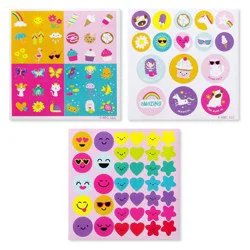 American Greetings Mini Sticker Pad for Girls/Cute Smiley Faces/Unicorns/and Summer Icons 360ct - 9 Sheets