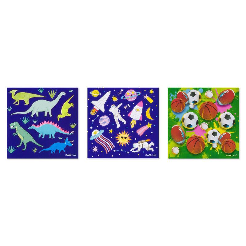 slide 1 of 5, American Greetings Space/Dinosaurs and Sports Mini Sticker Pad 156ct - 12 Sheets, 156 ct, 12 sheets