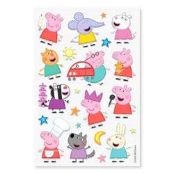 American Greetings Peppa Pig Puffy Stickers for Kids, 3D Peppa, George, and Friends 22ct, 1 Sheet