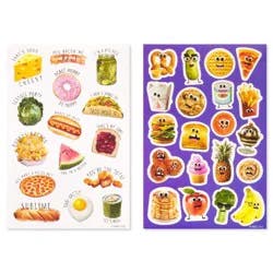 American Greetings Food Puns and Goofy Food Faces Stickers 140ct - 8 Sheets