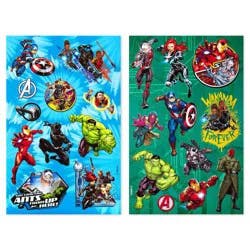 American Greetings Marvel Avengers Sticker Book for Kids, Hulk, Thor, Iron Man, and Black Panther 136ct, 8 Sheets