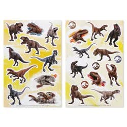American Greetings Jurassic World Dominion Stickers for Kids, T-Rex and Velociraptor 72ct, 6 Sheets