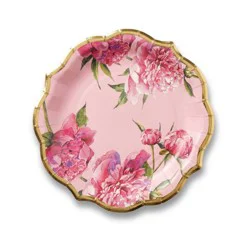 OMG IT's PAPER OMG! IT's PAPER 8ct 8" Salad Paper Plates Pink Peony Floral