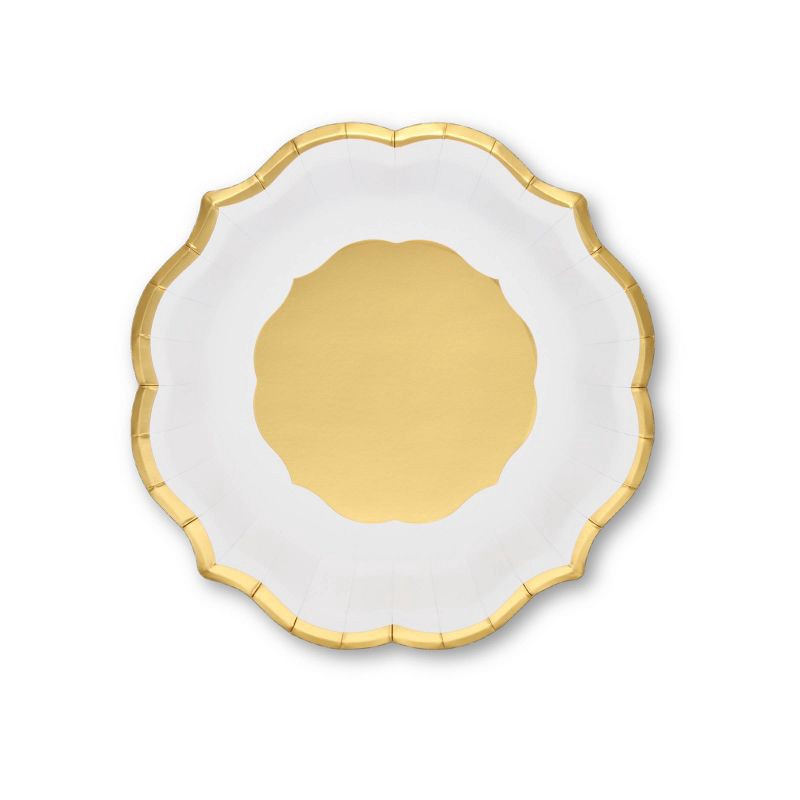 slide 1 of 5, OMG IT's PAPER OMG! IT's PAPER 8ct Salad Paper Plates Gold, 8 ct