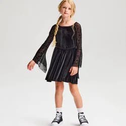 Girls' Long Sleeve Celestial Halloween Dress - Cat & Jack™ Black S