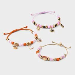 Girls' Adjustable Bracelet Set with Halloween Charms 3ct - Cat & Jack™