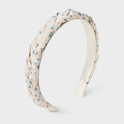 Girls' Floral Braided Headband - Cat & Jack™ White/Blue