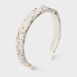 Girls' Floral Braided Headband - Cat & Jack™ White/Blue