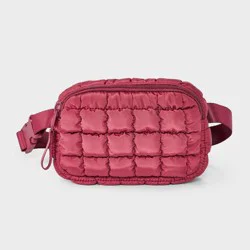 Girls' Puffer Fanny Pack - Cat & Jack™ Maroon