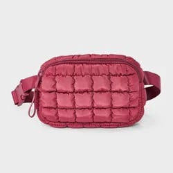 Girls' Puffer Fanny Pack - Cat & Jack™ Maroon