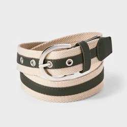 Boys' Striped Woven Belt - Cat & Jack™ Green M