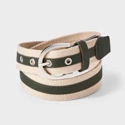 Boys' Striped Woven Belt - Cat & Jack™ Green M