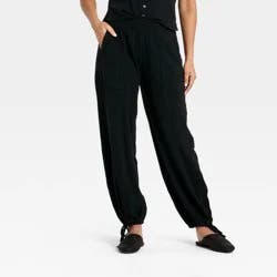 Women's Mid-Rise Balloon Ankle Pull-On Pants - Universal Thread™ Black XS