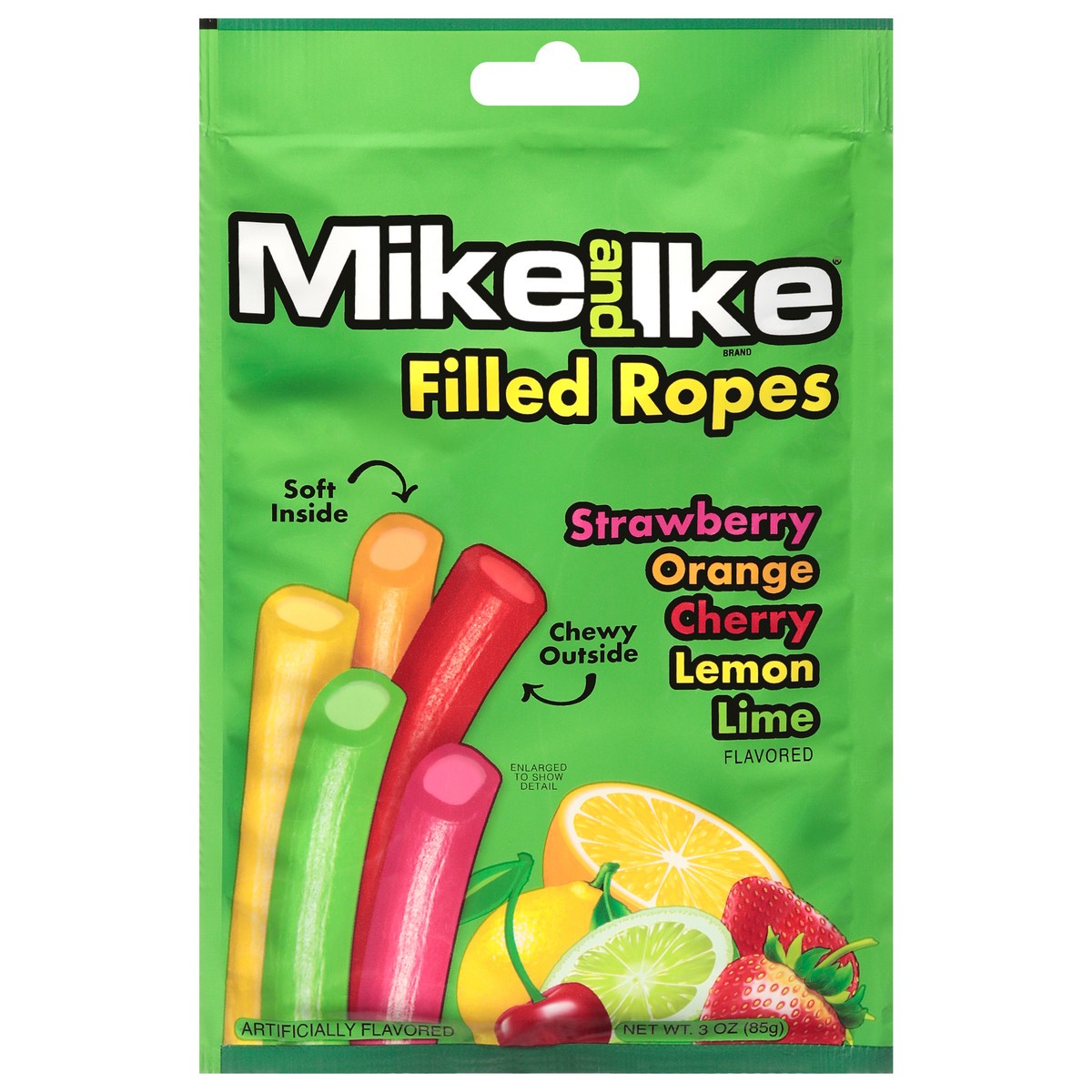 slide 1 of 14, MIKE AND IKE Fruity Filled Licorice Ropes, 3 Oz., 1 ct