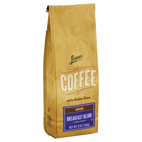 slide 1 of 1, Lowes Foods Coffee Ground Breakfast Blend - 12 oz, 12 oz