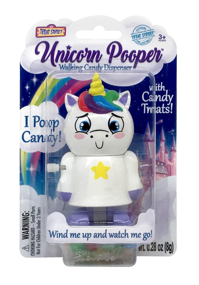 slide 1 of 1, Treat Street Unicorn Pooper Walking Candy Dispenser, 0.28 oz