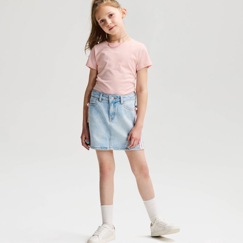 slide 1 of 3, Girls' Short Sleeve 100% Cotton Classic Fit T-Shirt - Cat & Jack™ Clay Pink L, LG