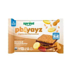 Sprout Organics PB & Yayz Organic Mini Filled Snack Bar for Toddlers - Banana & Peanut Butter - 1oz: Wrapper, Ready to Eat