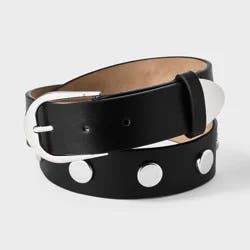 Girls' Studded Belt - art class™ Black/Silver L