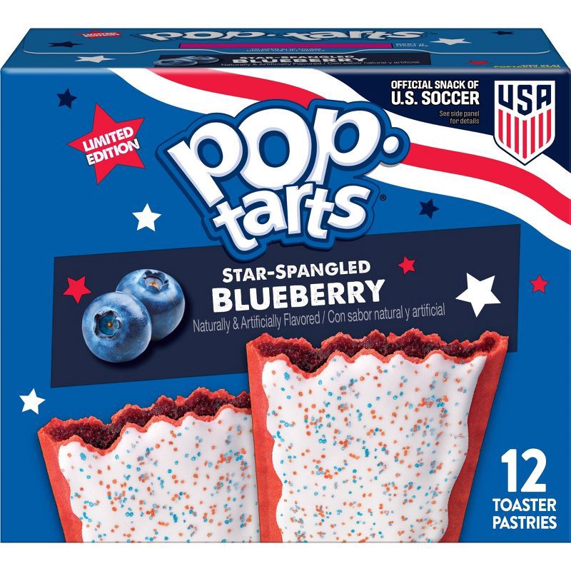 slide 1 of 5, Pop-Tarts Frosted Star-Spangled Blueberry Toaster Pastries - 20.3oz/12ct, 20.3 oz, 12 ct