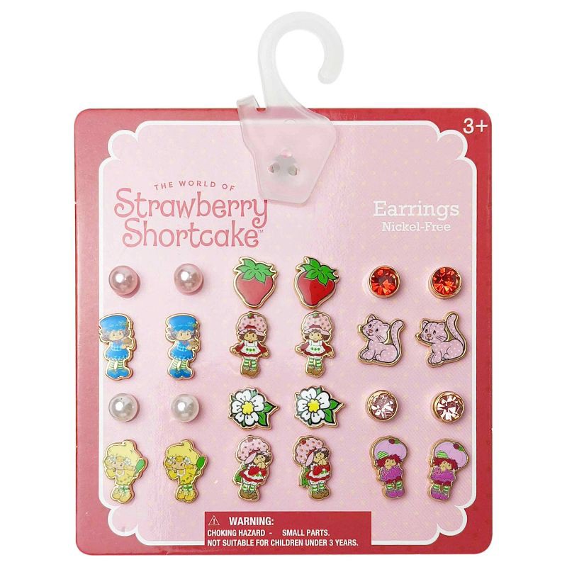 slide 1 of 4, Strawberry Shortcake Girls' Earring Set - 12pc, 12 ct