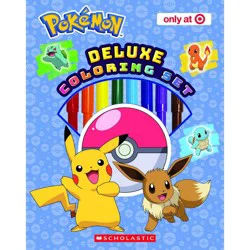 Scholastic POKEMON DELUXE COLORING SET (TARGET EXCLUSIVE) - (Paperback)