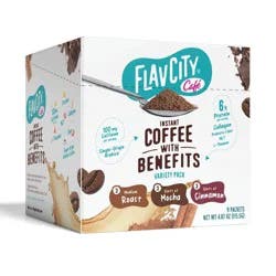 FlavCity Single Serve Variety Pack Medium Roast Instant Coffee - 4.07oz/9ct