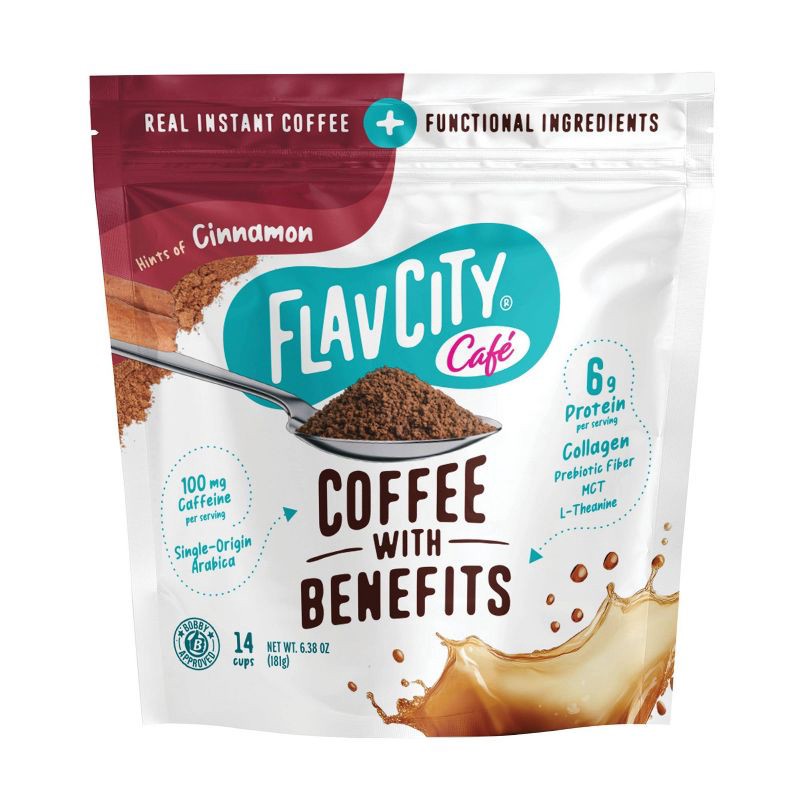 slide 1 of 7, FlavCity Cinnamon Medium Roast Instant Coffee - 6.38oz, 6.38 oz