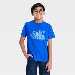 Boys' Short Sleeve California Graphic T-Shirt - Cat & Jack™ Blue S