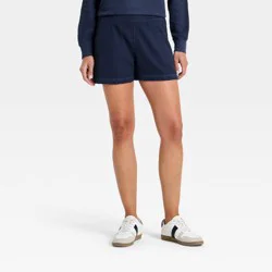 Women's Low-Rise Waffle Pull-On Shorts - Universal Thread™ Navy Blue M