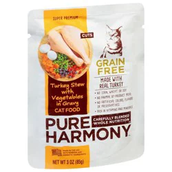 Pure Harmony Turkey Stew With Vegetables In Gravy Cat Food