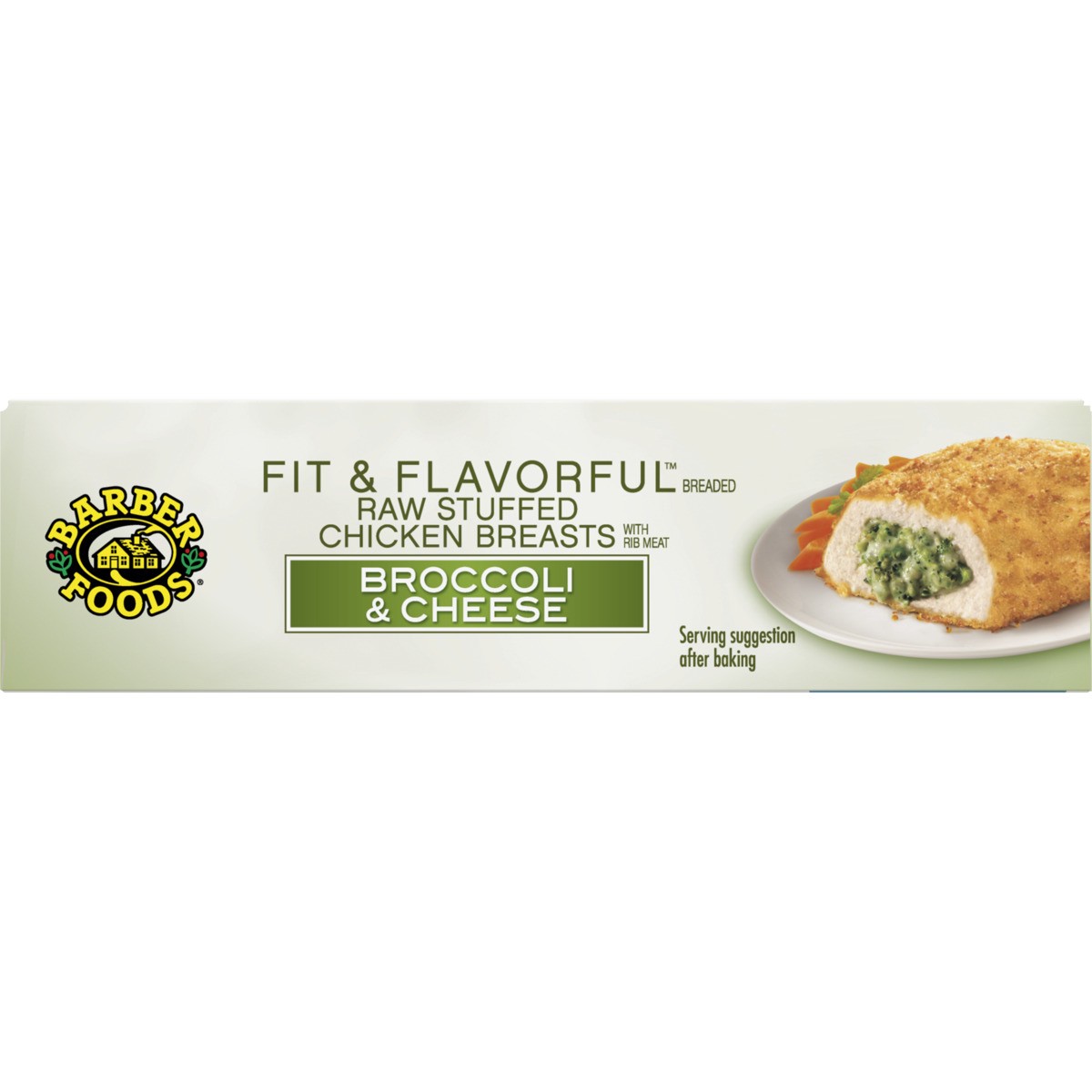 slide 8 of 13, Barber Foods Fit & Flavorful™ Stuffed Chicken Breasts Broccoli Cheese, 2 Count, 8 oz