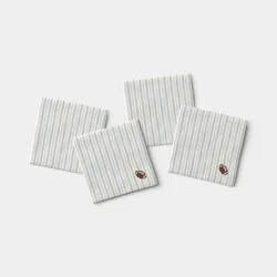 4pk Striped Football Napkins Green - Room Essentials™