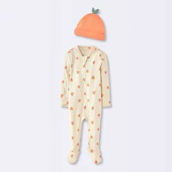 Baby Pumpkin Sleep N' Play with Hat - Cloud Island™ Cream Newborn
